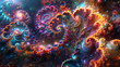 abstract crazy background with psychedelic chaos.
