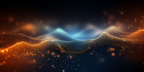 Wall Mural - abstract technology particles mesh background