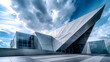 Sleek modern museum with a striking geometric design