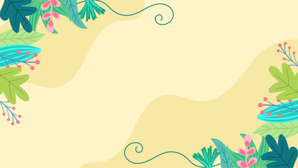Fototapete - Colorful colourful vector creative floral spring background