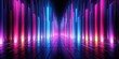 Abstract Neon Lights in Dark Room Generative AI