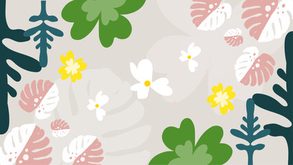 Wall Mural - Colorful colourful vector floral hello spring concept background