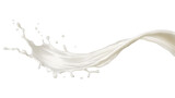 milk splash isolated on transparent background