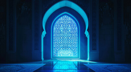 islamic mosque interior. Ramadan Kareem islamic background.