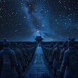 Starry night above the Mausoleum of Emperor Qin terracotta soldiers under the cosmos bridging history and eternity
