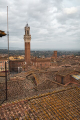 Wall Mural - Torre del Mangia in Siena, Tuscany, Italy