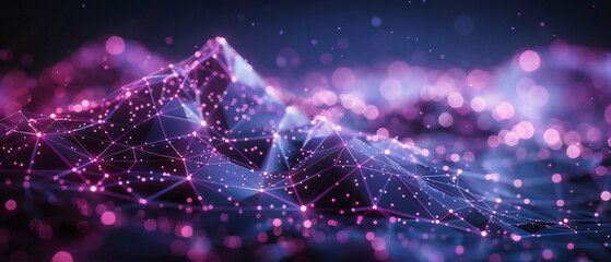 Futuristic mesh, a digital landscape of connections and data, visualizing the complexity of technologys network