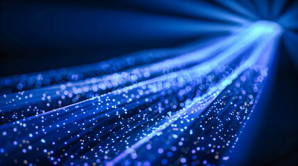 Fiber optic flow, a network of light and data, visualizing the speed and connectivity of modern technology