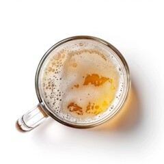 Poster - Top view of a beer mug isolated on white background