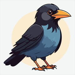 Poster - vector crow bird