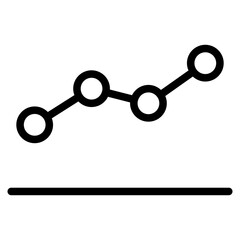 Sticker - line graph icon