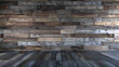 Wood background. Modern wooden facing background. Dark wooden Rustic three-dimensional wood texture.