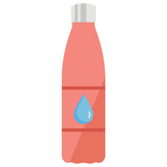 Wall Mural - Water bottle flat icon design 