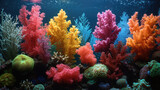 Fototapeta Do akwarium - Great Barrier Reef: Teal and Coral Underwater Splendor