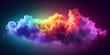 3d render, abstract background of fantasy neon cloud. Colorful smoke, Generative AI