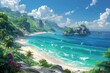 Tropischer Strand wie aus einem Gemälde: Klares blaues Wasser und weißer Sandstrand kreieren eine paradiesische Szenerie 20