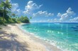 Tropischer Strand wie aus einem Gemälde: Klares blaues Wasser und weißer Sandstrand kreieren eine paradiesische Szenerie 14