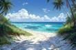 Tropischer Strand wie aus einem Gemälde: Klares blaues Wasser und weißer Sandstrand kreieren eine paradiesische Szenerie 15