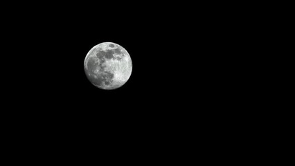 Wall Mural - timelapse full moon rise in dark nature sky night time