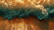 Close Up of a Wave on a Sandy Beach
