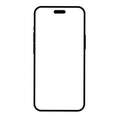 Poster - 3D realistic high quality smartphone mockup with isolated background. Smart phone mockup collection. Device front view. 3D mobile phone with shadow on white background.