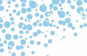 Canvas Print - blue bubbles on white background