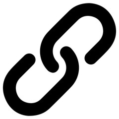 Sticker - Copy link symbol icon, black outline.