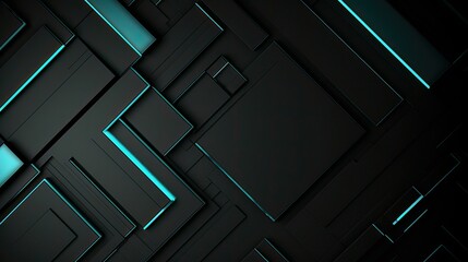 Wall Mural - Abstract luxury high-tech background for presentations and websites. Modern dark background with geometry shapes. Futuristic digital backdrop.