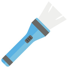 Poster - Torch flat vector icon 