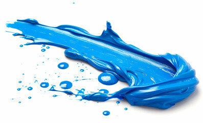 blue paint  isolated isolated on white background. 