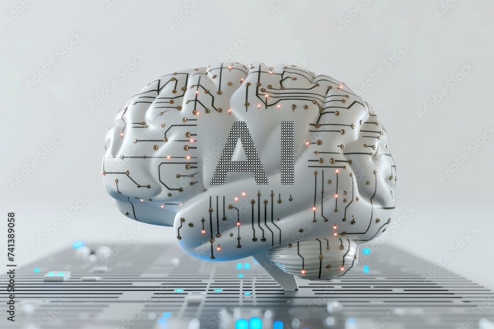 AI Brain Chip mental well being. Artificial Intelligence dmn mind self ...