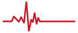 © Quirk Craft Studio - Red heartbeat icon. Vector illustration. Heartbeat sign in flat design. eps 10