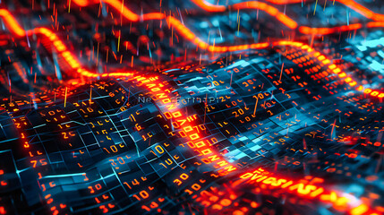 Network and digital technology in a futuristic city, abstract cyberspace and communication background, modern and global tech concept