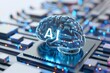 AI Brain Chip edge server. Artificial Intelligence healthtech benefit mind memory bandwidth axon. Semiconductor ai alignment circuit board ai bias mitigation