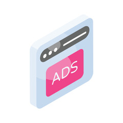 Wall Mural - an isometric icon of website marketing in modern style, ready for premium use