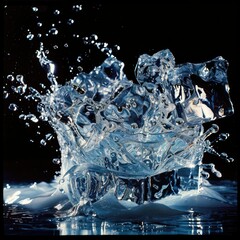 Wall Mural - ice cubes