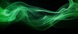 Creative abstract composition green smoke on a dark background