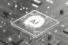 AI Brain Chip Memory Monitoring. Artificial Intelligence Speech Processing Mind Parallel Processing Axon. Semiconductor Arithmetic Logic Unit Circuit Board Oxytocin