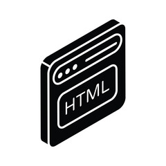 Wall Mural - creatively designed isometric icon of website address, programming vector