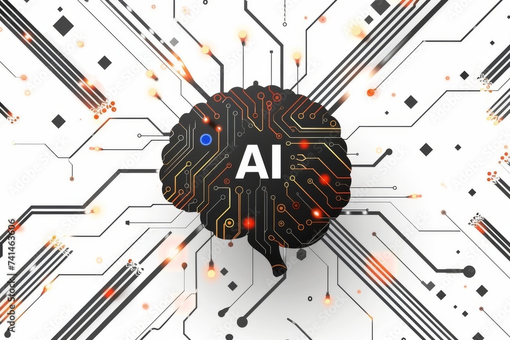 AI Brain Chip fmri. Artificial Intelligence barium contrast ct mind ...