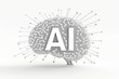 AI Brain Chip virtualization. Artificial Intelligence semiconductor mind organic semiconductors axon. Semiconductor neurological system circuit board continuous integration