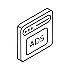 Wall Mural - an isometric icon of website marketing in modern style, ready for premium use