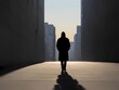 © Olesia H - silhouette of a person walking on the street