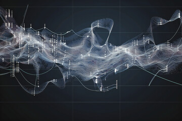 Wall Mural - abstract futuristic technology with websling effect