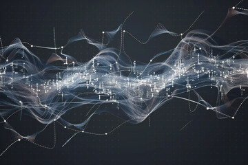 Wall Mural - abstract futuristic technology with websling effect