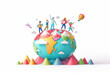 © Srikanth - People and cultures in a land 3d icon illustration