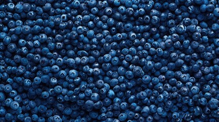 Wall Mural - Beautiful organic background made of freshly picked blueberries