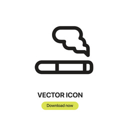 Aufkleber - Cigarette icon vector. Linear-style sign for mobile concept and web design. Cigarette symbol illustration. Pixel vector graphics - Vector.	
