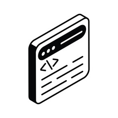 Wall Mural - well designed isometric icon of website development, programming vector