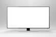white empty blank monitor mockup. wide flatscreen monitor, 4K TV flat screen lcd or oled, plasma